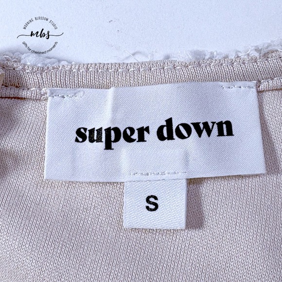 Superdown Simone Deep V-Neck Lace Romper White Floral Cap Sleeve Women S - Picture 5 of 11